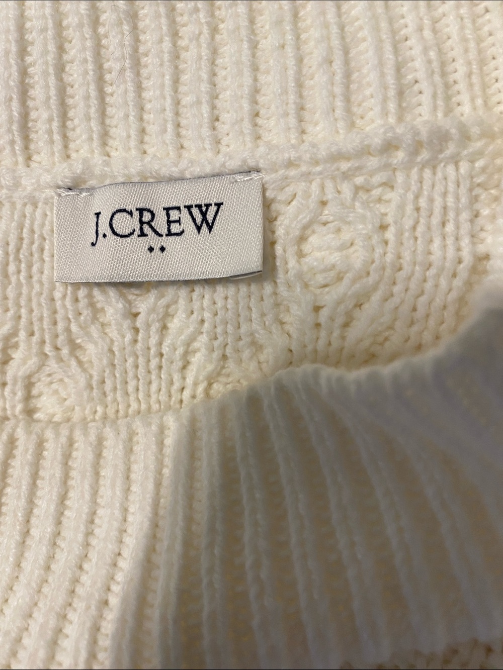 J. Crew Cream Cable-Knit Poncho Sweater One Size Fits All - Picture 2 of 8